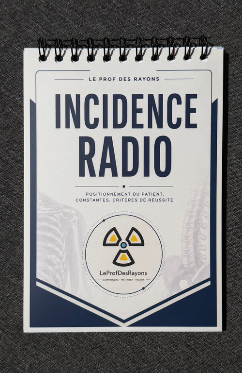Carnet d'incidences radiologie format A6 - vue d'ensemble