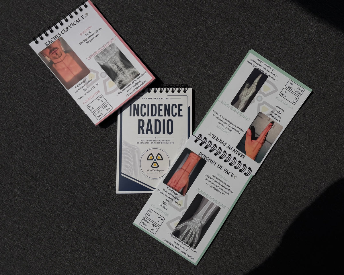 Carnet d'incidences radiologie format A6 - carnet tenu dans une poche de blouse